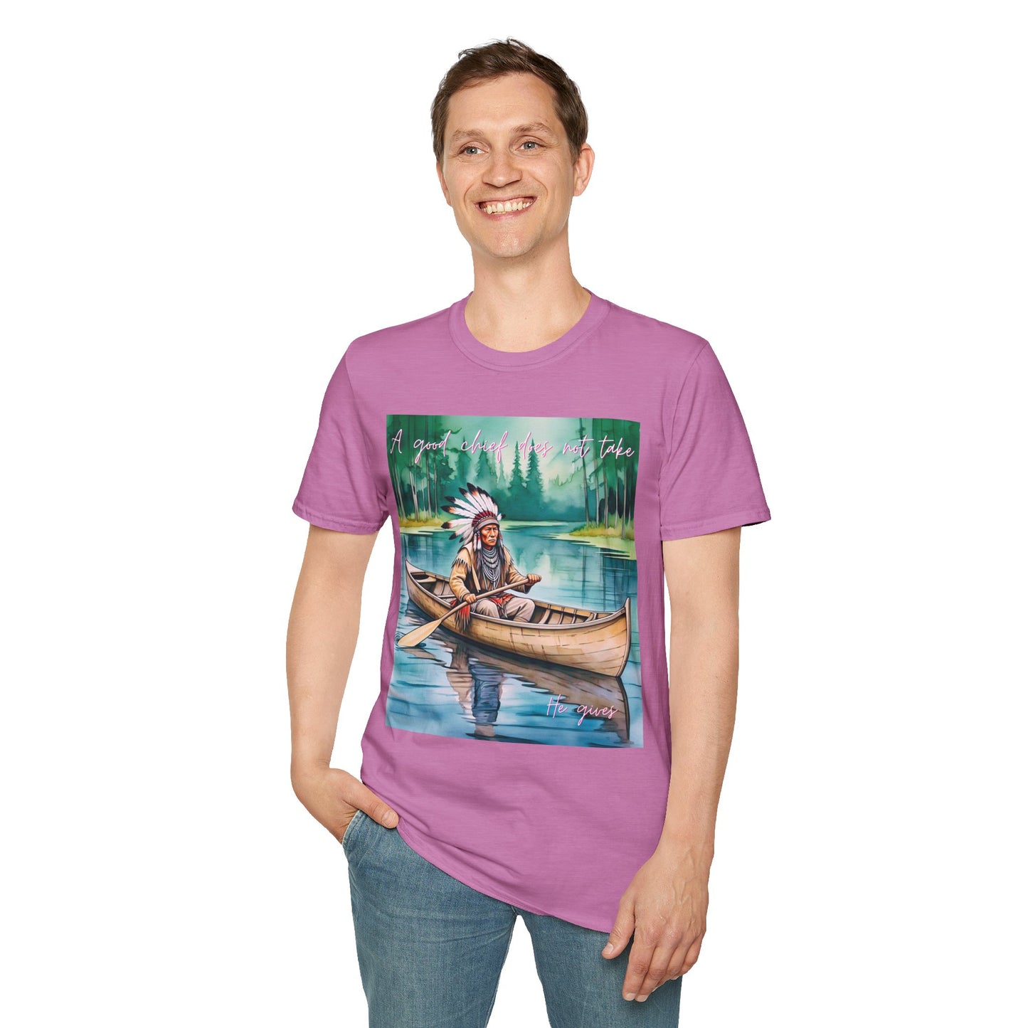 Adventure-Inspired Unisex Softstyle T-Shirt - Canoe Design
