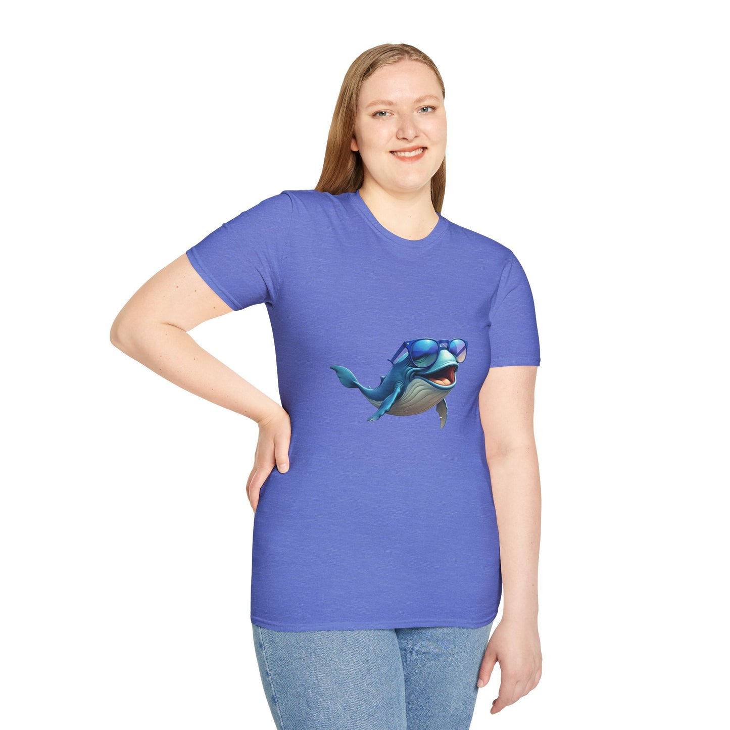 Cool Sunglasses Whale Unisex Softstyle T-Shirt