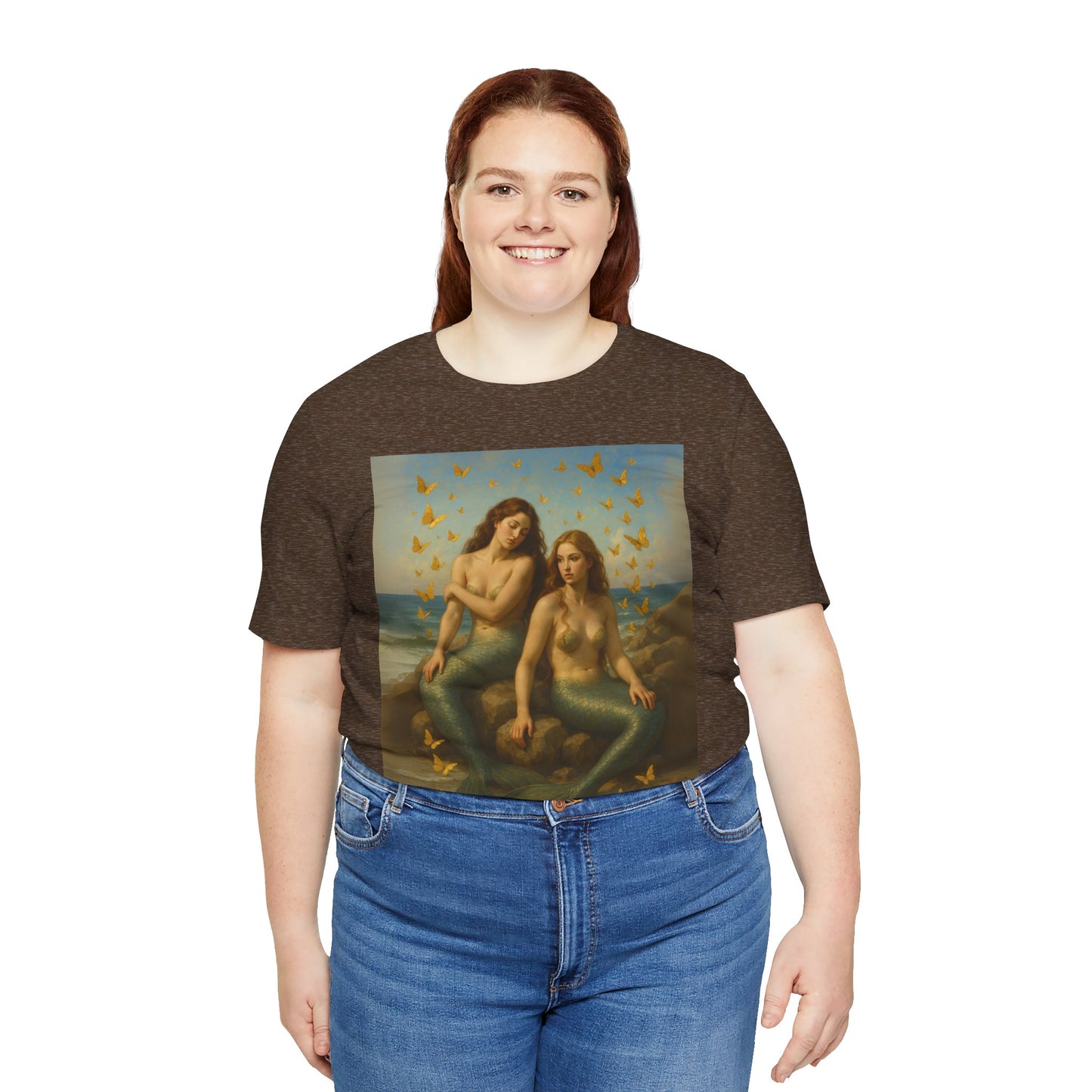 Mermaid Goddess Tee - Artistic Short Sleeve Shirt
