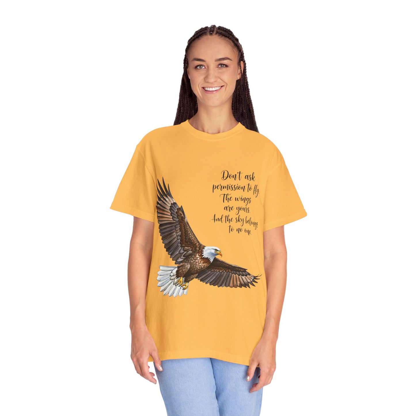 Inspirational Eagle T-Shirt, Motivational Apparel, Gift for Nature Lovers, Unisex Size, Eco-Friendly Fashion, Casual Wear