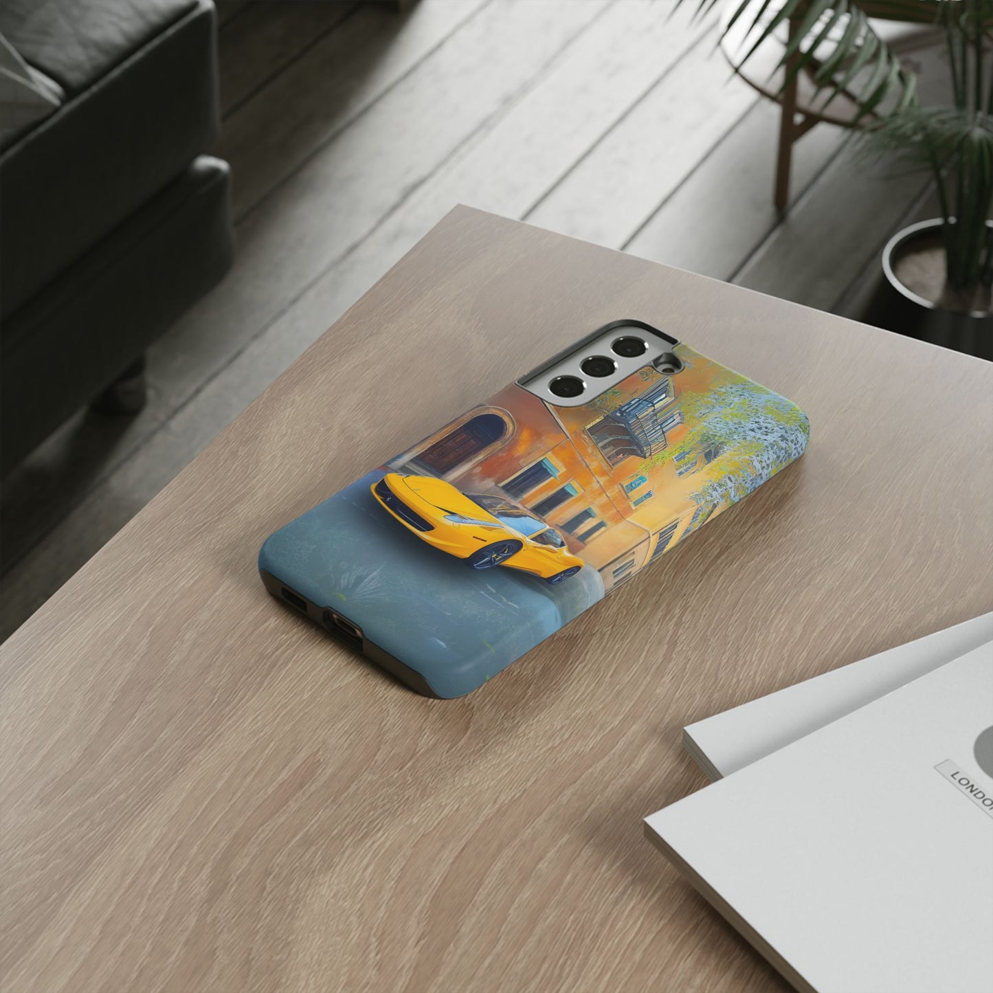 Ferrari Yellow Tough Phone Case - Stylish and Durable
