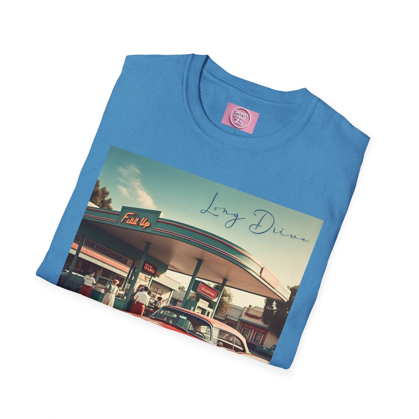 Retro Car Unisex Softstyle T-Shirt - Long Drive Graphic Tee