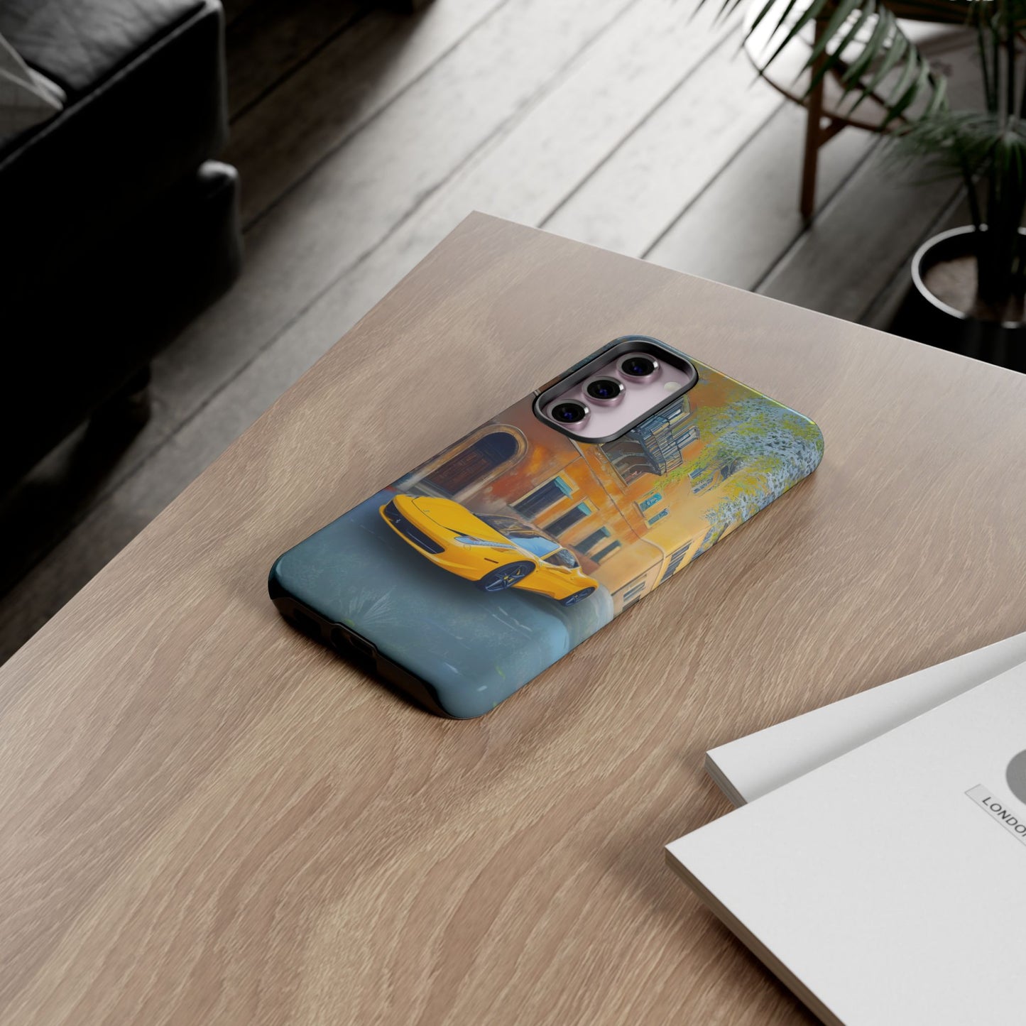Ferrari Yellow Tough Phone Case - Stylish and Durable