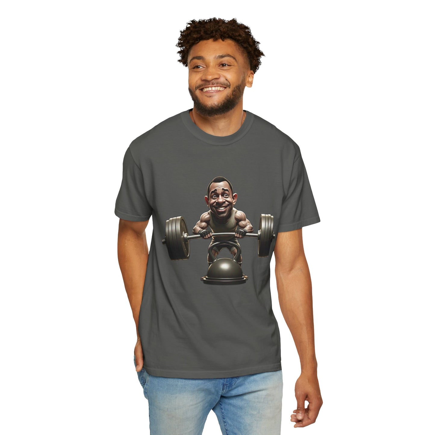 Funny Weightlifting T-Shirt Garment-Dyed Tee for Fitness Enthusiasts