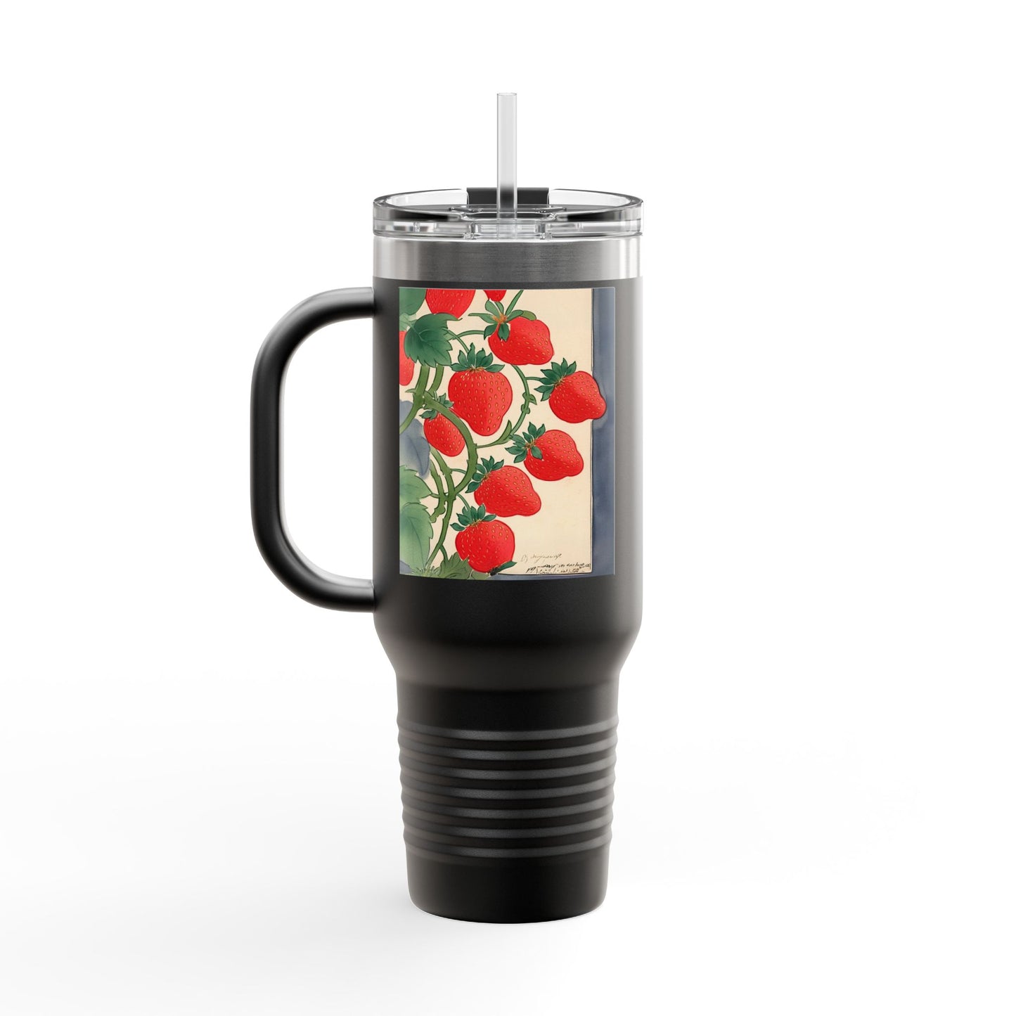 Strawberry Floral Insulated Travel Mug - 40oz
