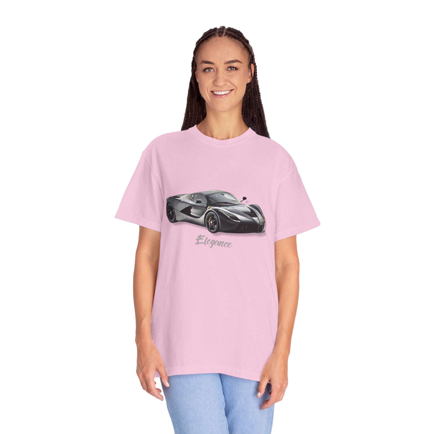 Elegant Car Graphic Unisex Garment-Dyed T-Shirt