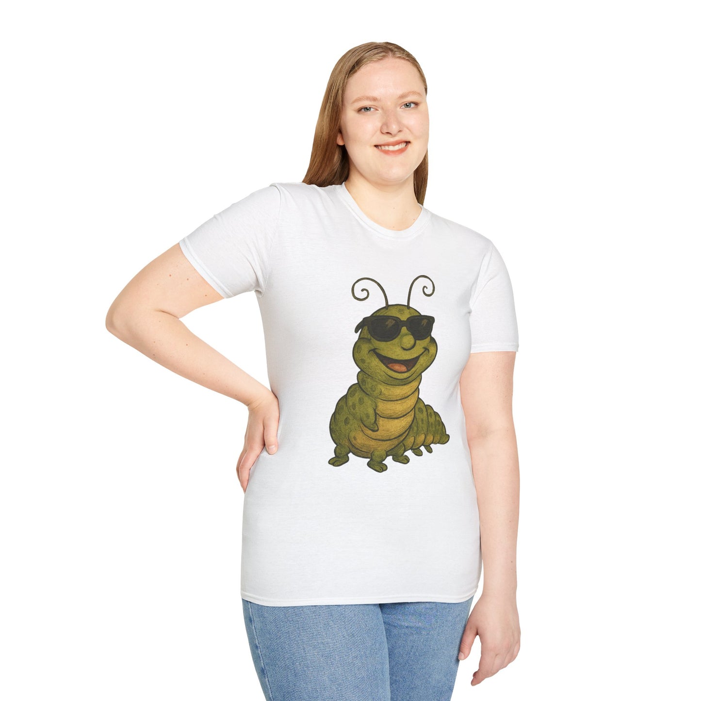Cool Caterpillar Unisex Softstyle T-Shirt - Fun Graphic Tee for Kids and Adults
