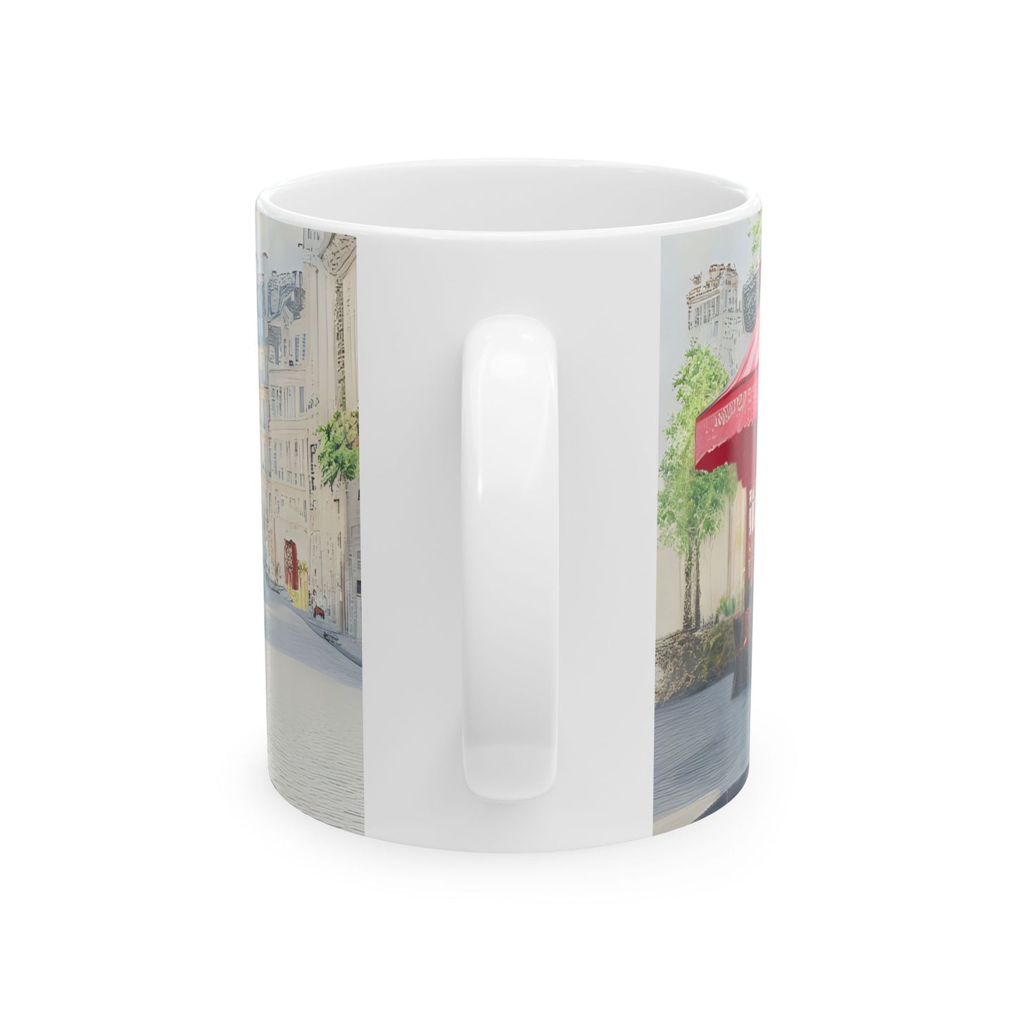 Charming Parisian Cafe Ceramic Mug - Perfect for Coffee Lovers & Gift Giving