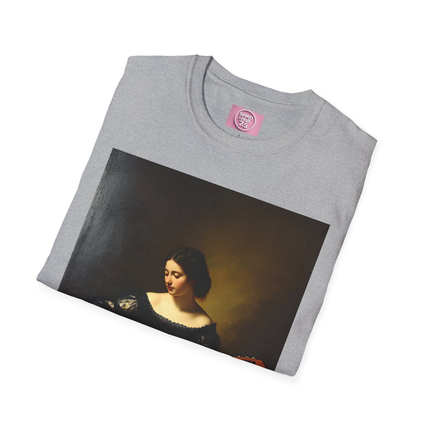 Artistic Guitarist Softstyle T-Shirt - Elegant Vintage Design