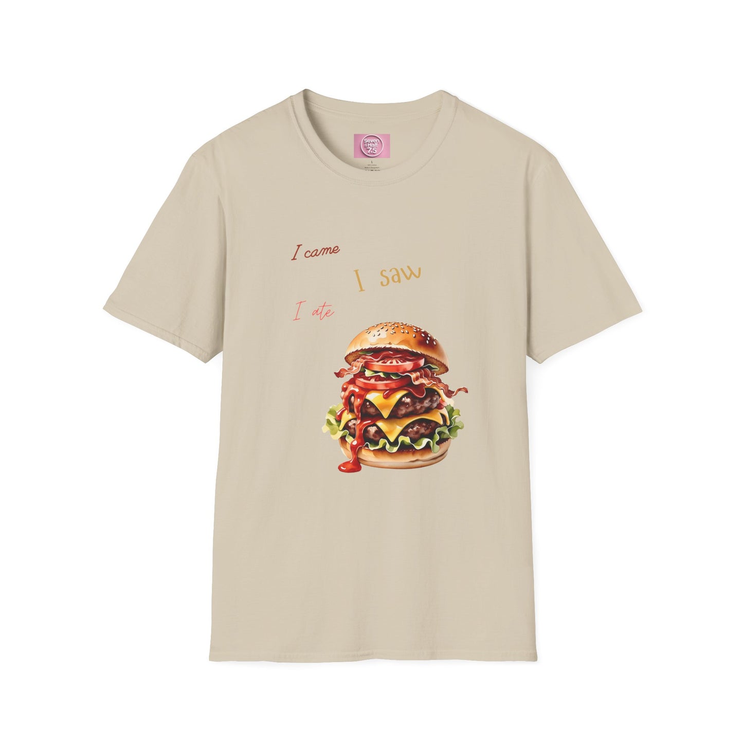I Came, I Ate Burger Graphic Unisex Softstyle T-Shirt