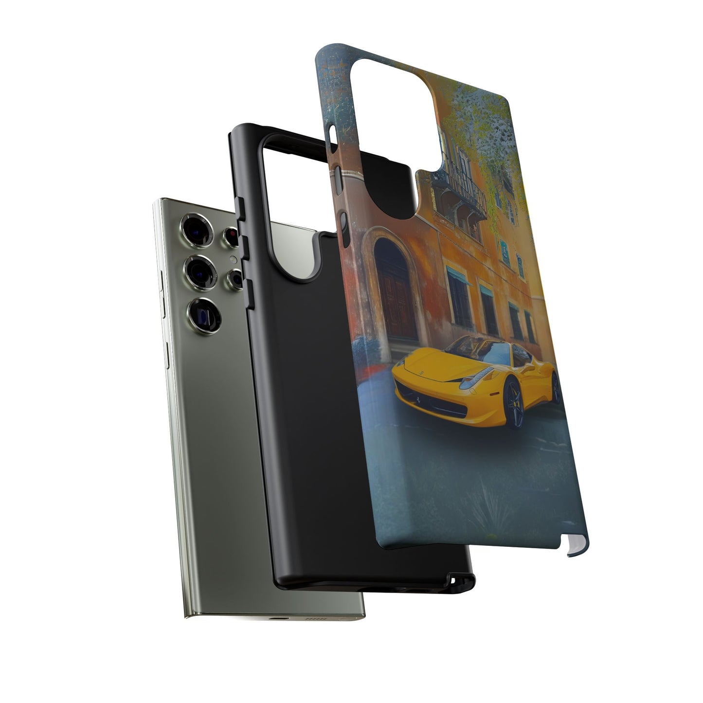 Ferrari Yellow Tough Phone Case - Stylish and Durable