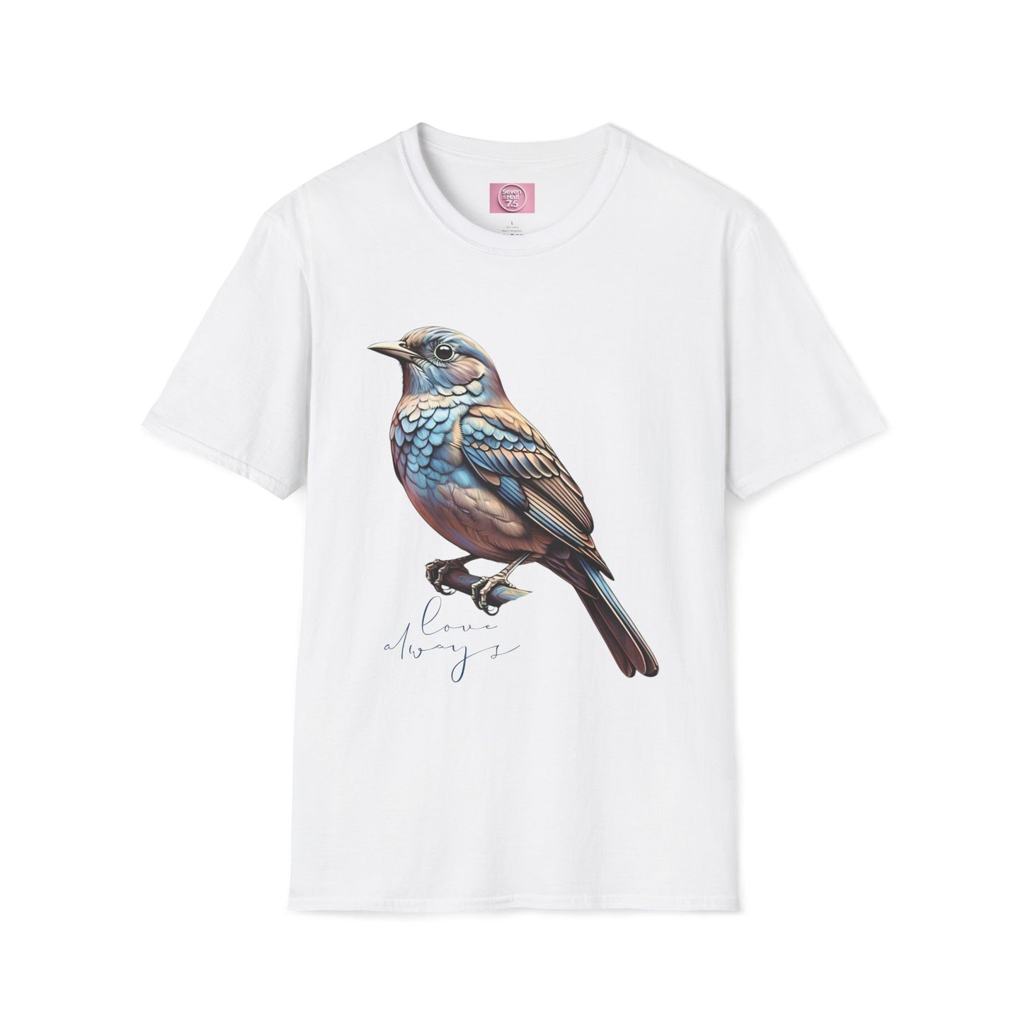 Nature-Inspired Bird Graphic T-Shirt for Soft Comfort