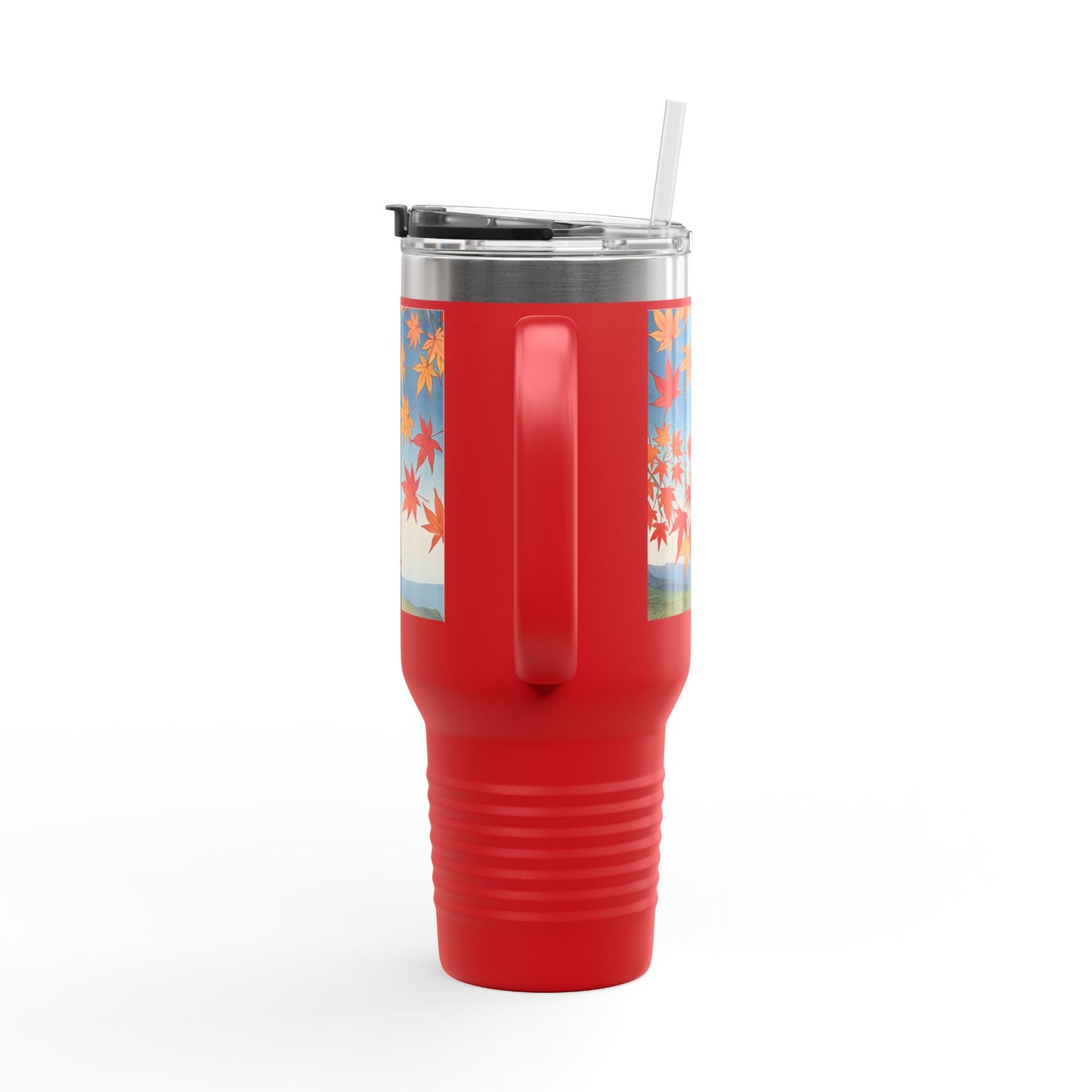 Autumn Leaves Insulated Travel Mug - 40oz Travel Cup with Straw