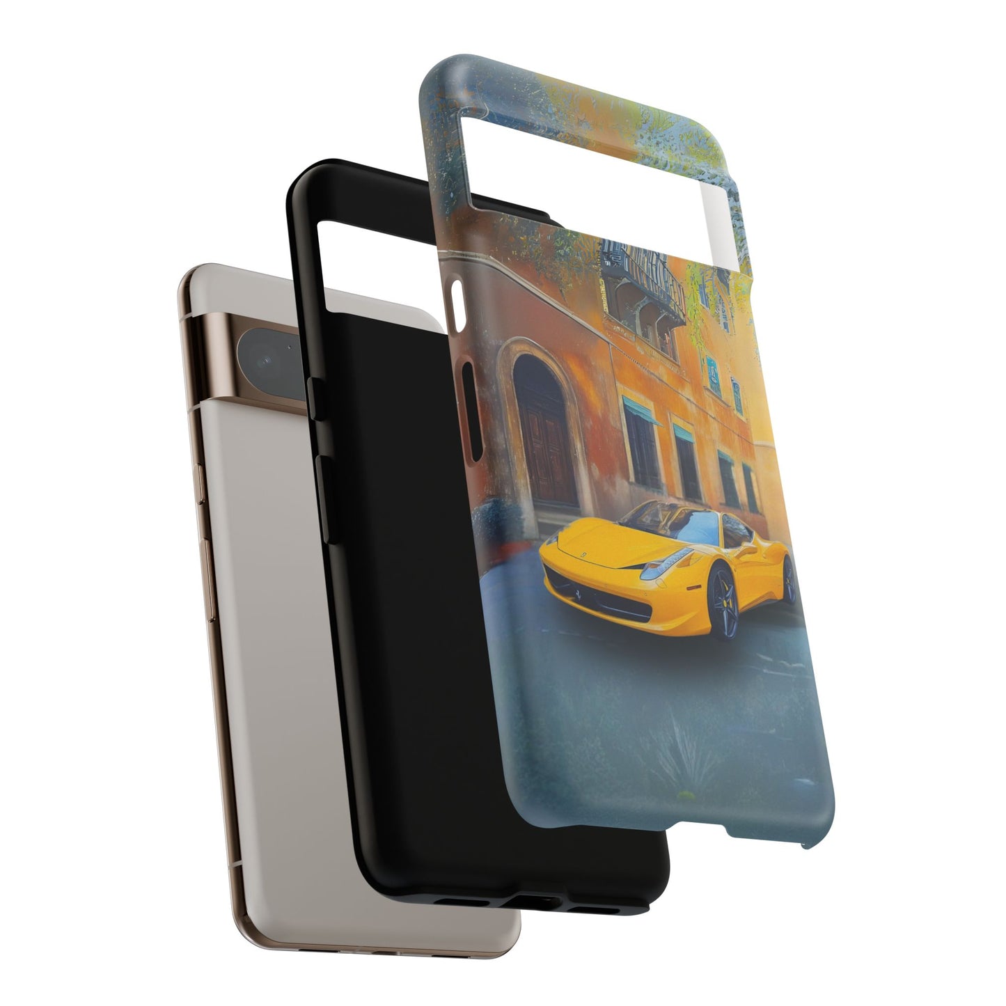 Ferrari Yellow Tough Phone Case - Stylish and Durable