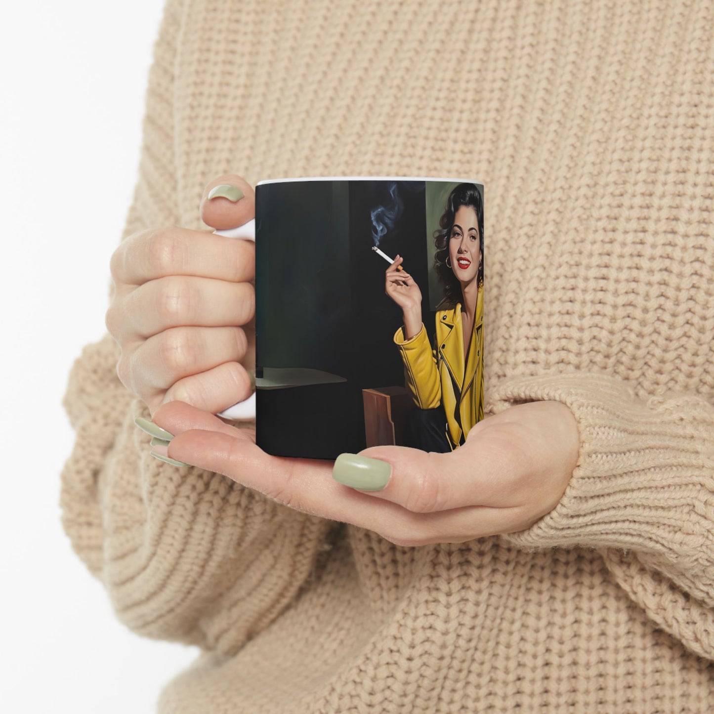 Ceramic Mug with Retro Model Design | Perfect for Coffee Lovers & Gifts