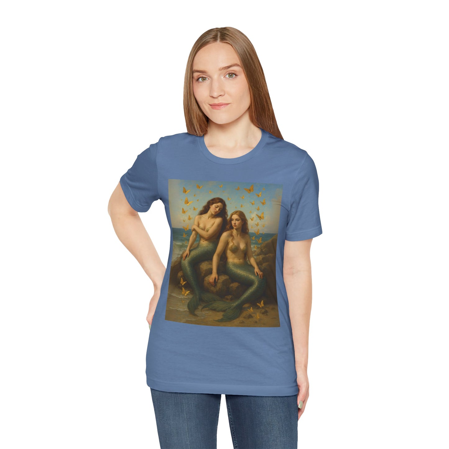 Mermaid Goddess Tee - Artistic Short Sleeve Shirt