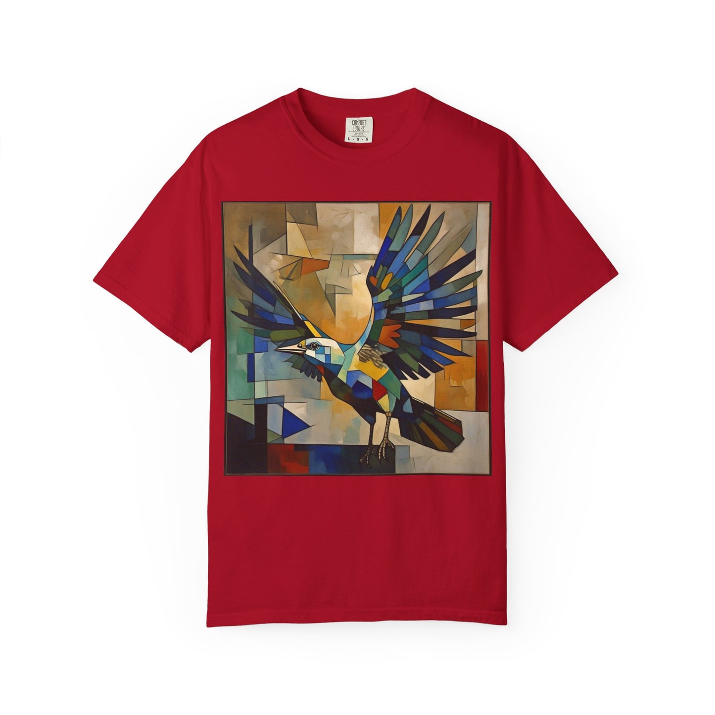 Colorful Bird Art Unisex T-Shirt - Vibrant Garment-Dyed Tee