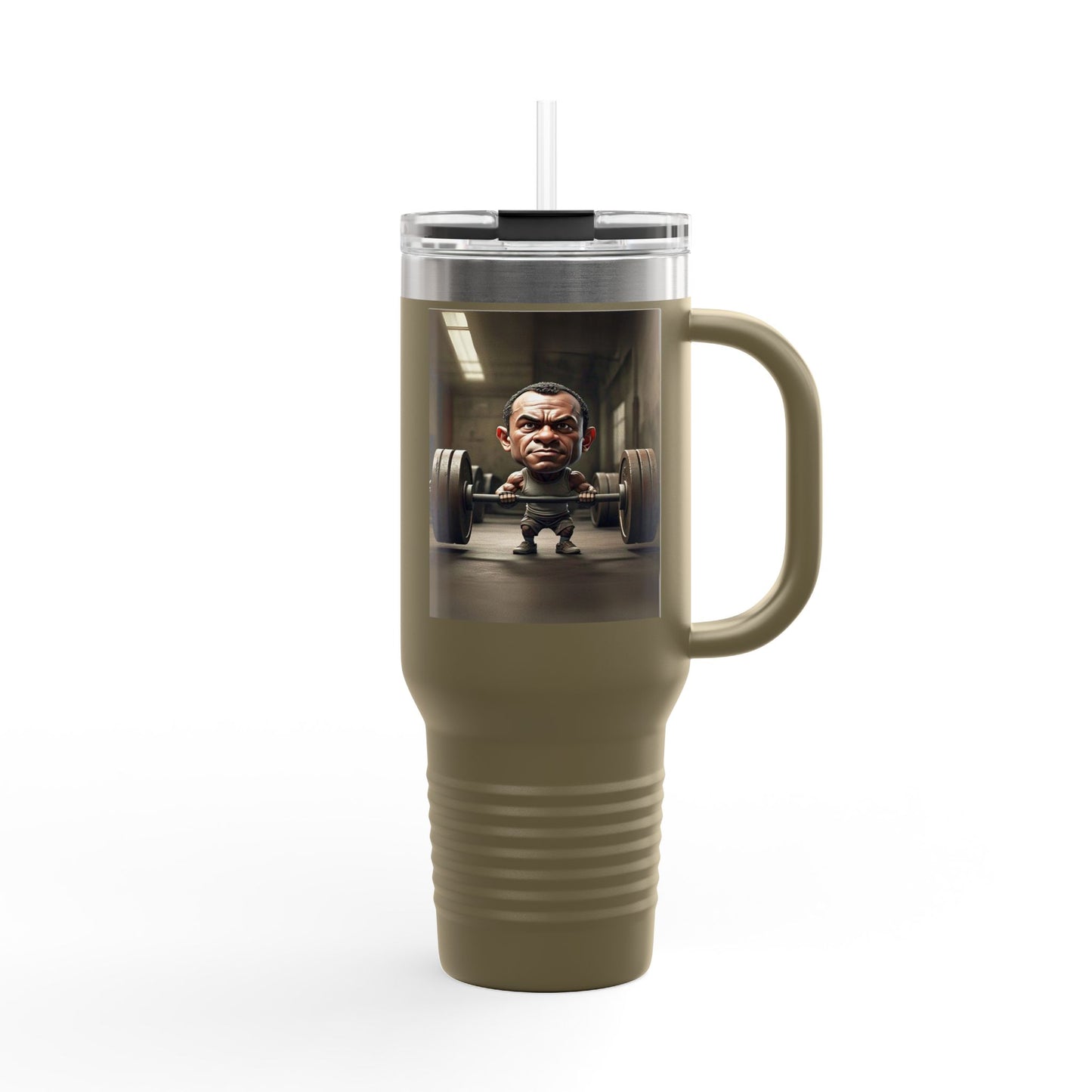 Funny Insulated Travel Mug - 40oz Motivational Humor Gift for Gym Lovers