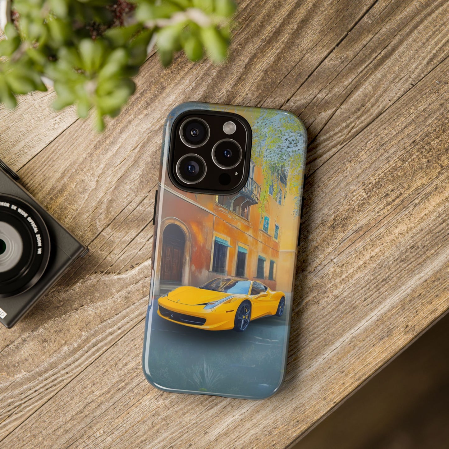 Ferrari Yellow Tough Phone Case - Stylish and Durable