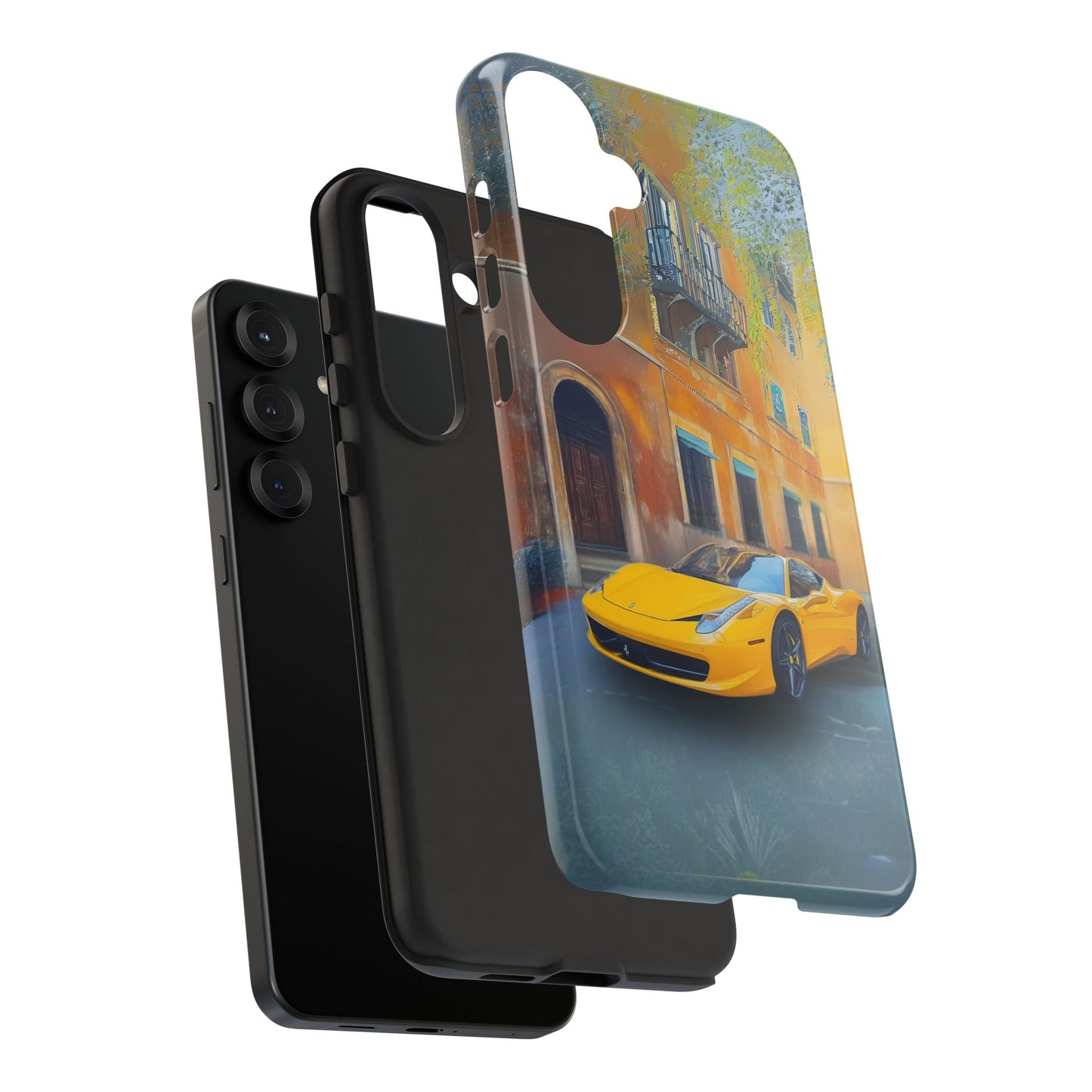 Ferrari Yellow Tough Phone Case - Stylish and Durable