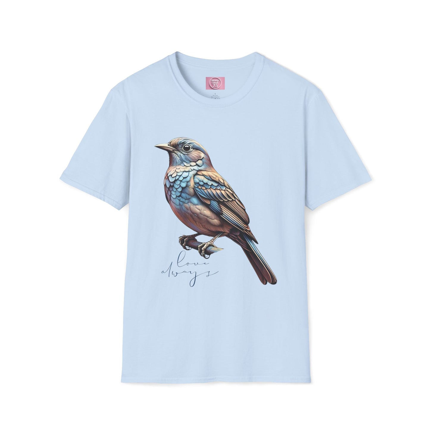 Nature-Inspired Bird Graphic T-Shirt for Soft Comfort