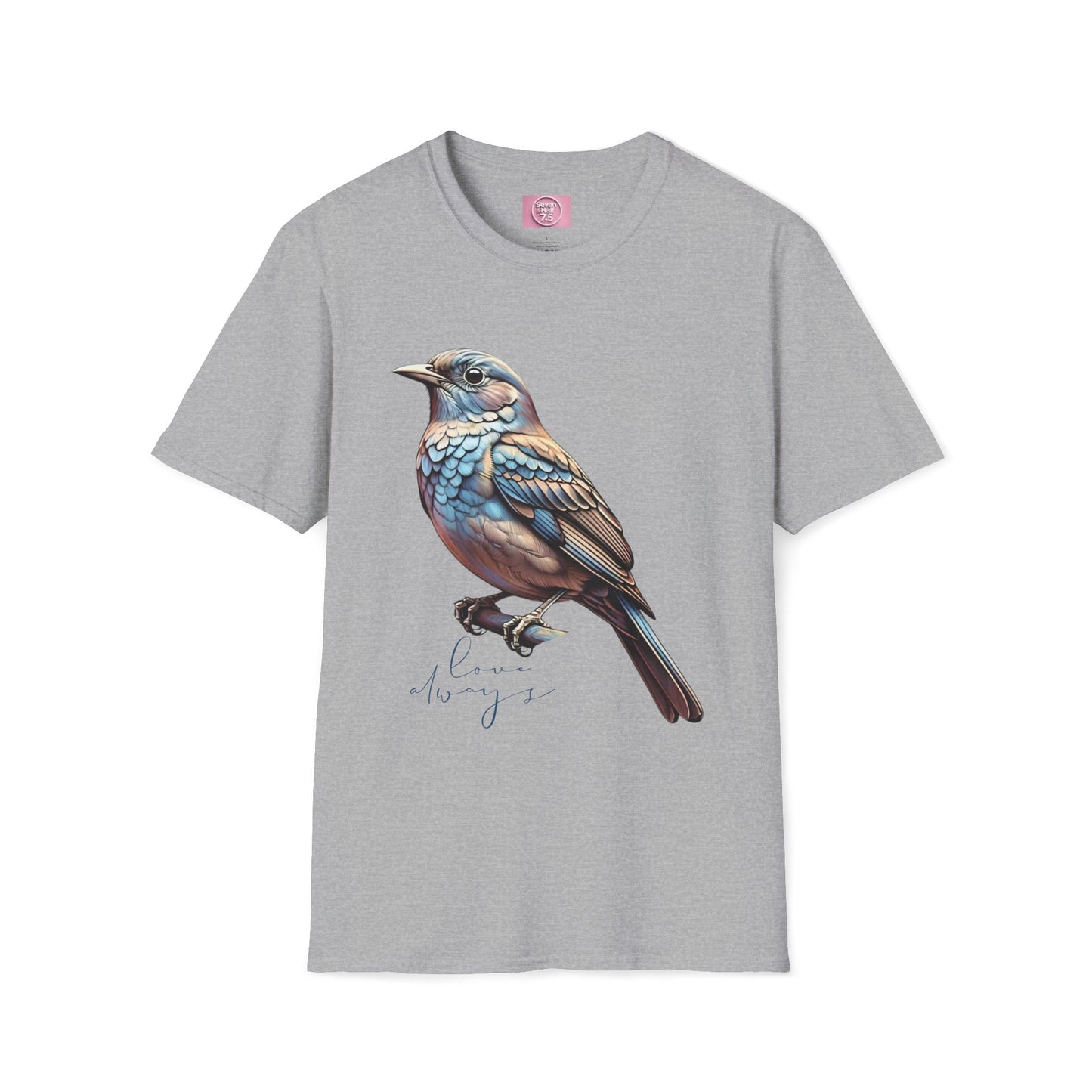 Nature-Inspired Bird Graphic T-Shirt for Soft Comfort