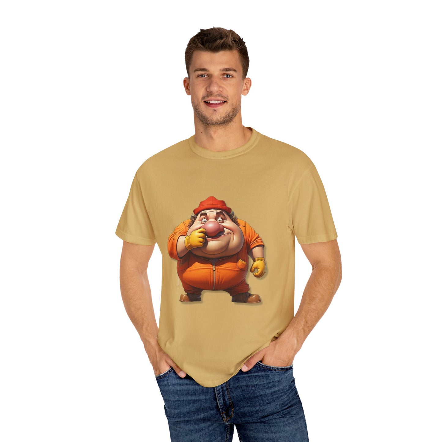 Fun Cartoon Character Unisex Garment-Dyed T-Shirt