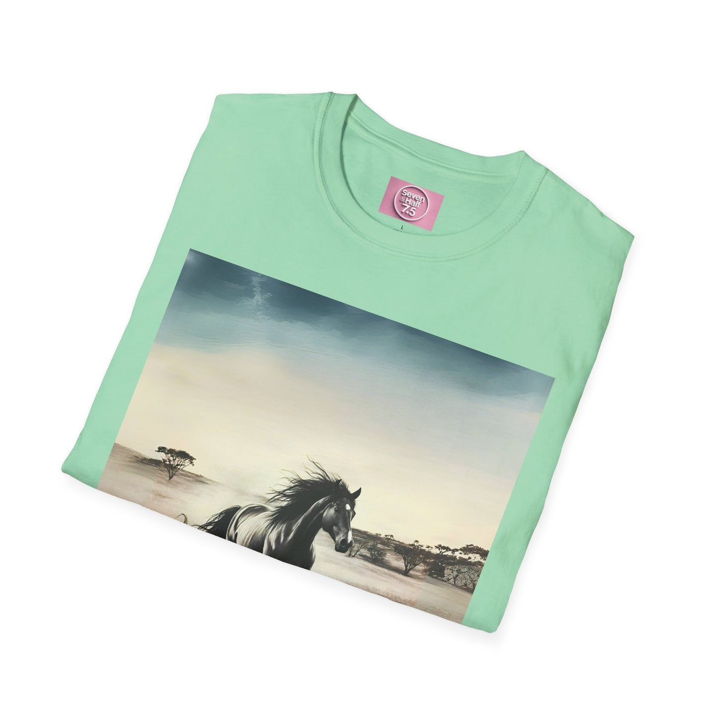 Majestic Horse Unisex Softstyle T-Shirt - Nature Inspired Graphic Tee
