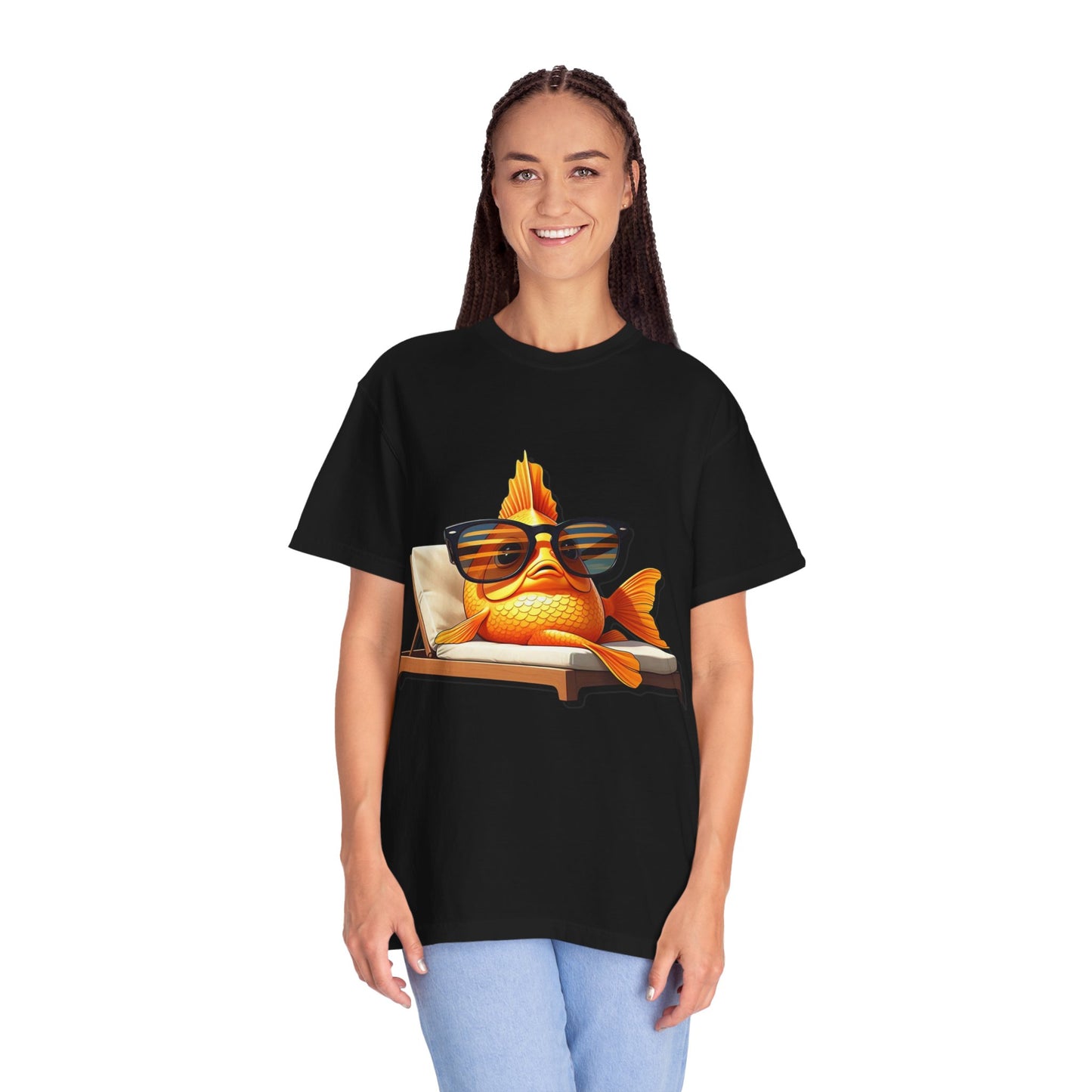 Chillin' Goldfish Unisex Garment-Dyed T-shirt