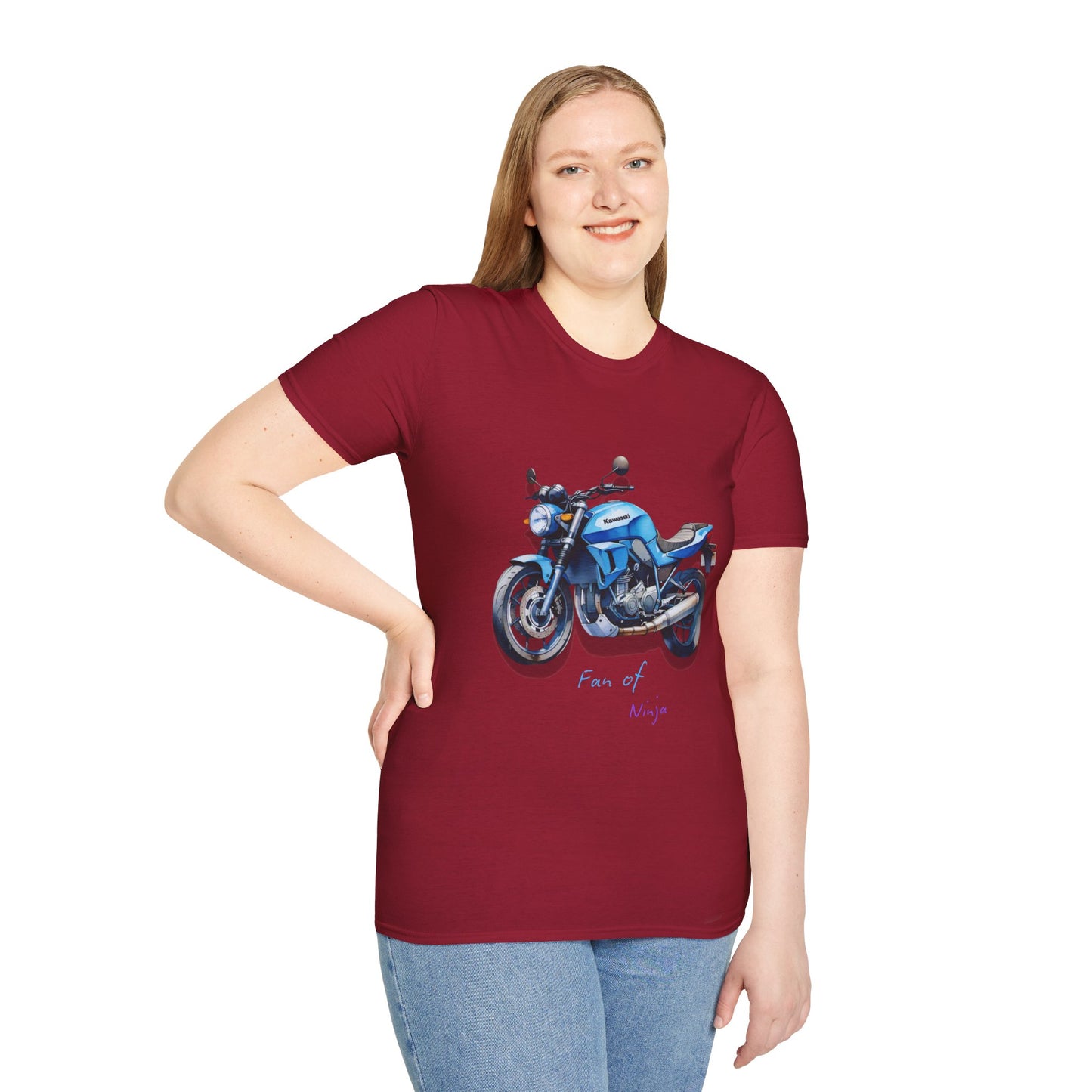 Unisex Softstyle T-Shirt - 'Fan of Ninja' Motorcycle Graphic Tee for Riders