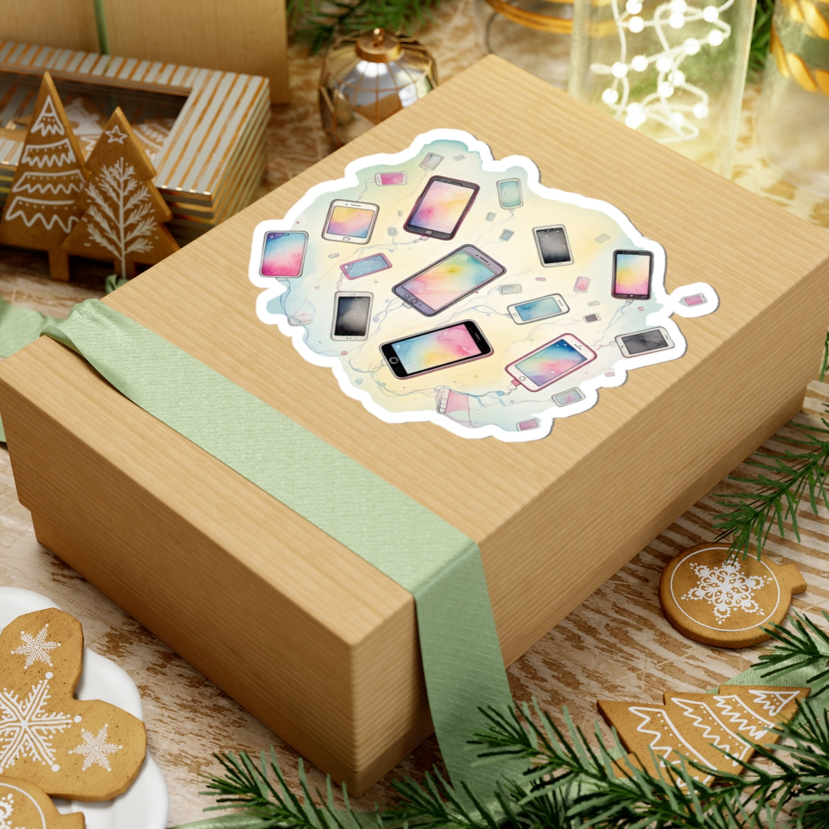 Colorful Phone Stickers - Whimsical Tech Art