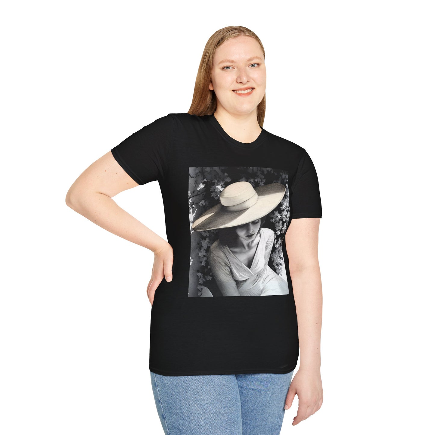 Elegant Charcoal art Softstyle T-Shirt - Perfect for Spring and Summer