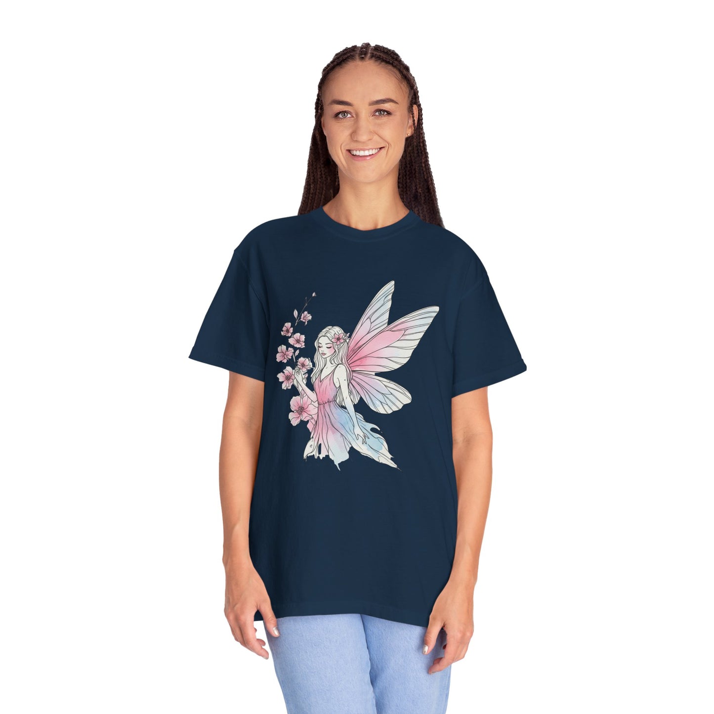 Whimsical Fairy T-Shirt - Eco-Friendly Tee, Vintage Style Shirt, Gift for Her, Fairy Lovers Gift, Summer Apparel, Spring Fashion