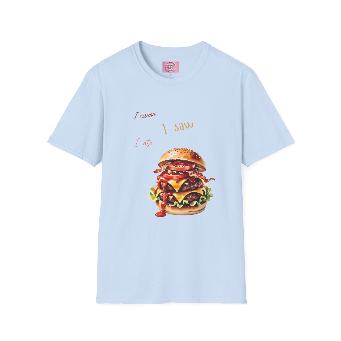I Came, I Ate Burger Graphic Unisex Softstyle T-Shirt