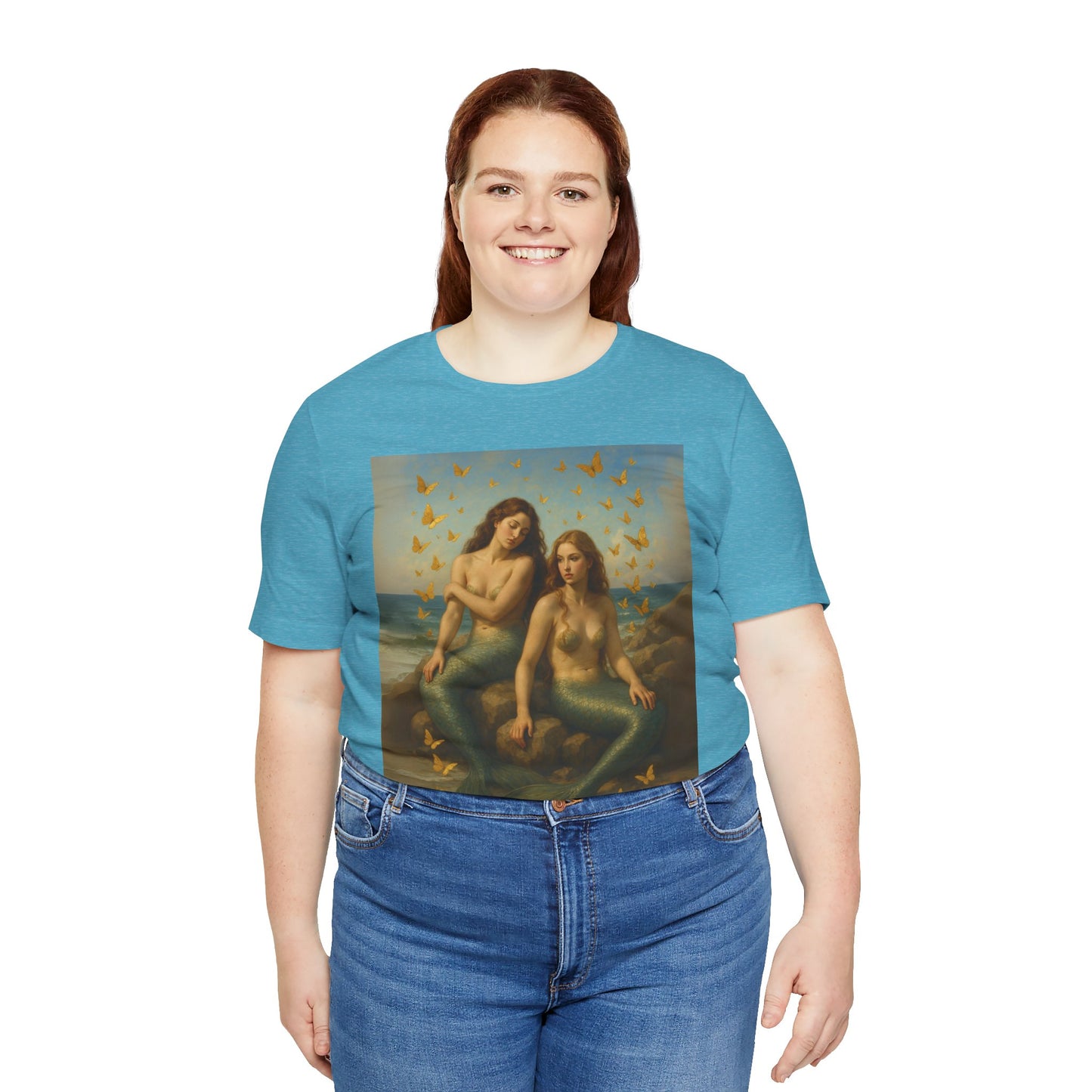 Mermaid Goddess Tee - Artistic Short Sleeve Shirt