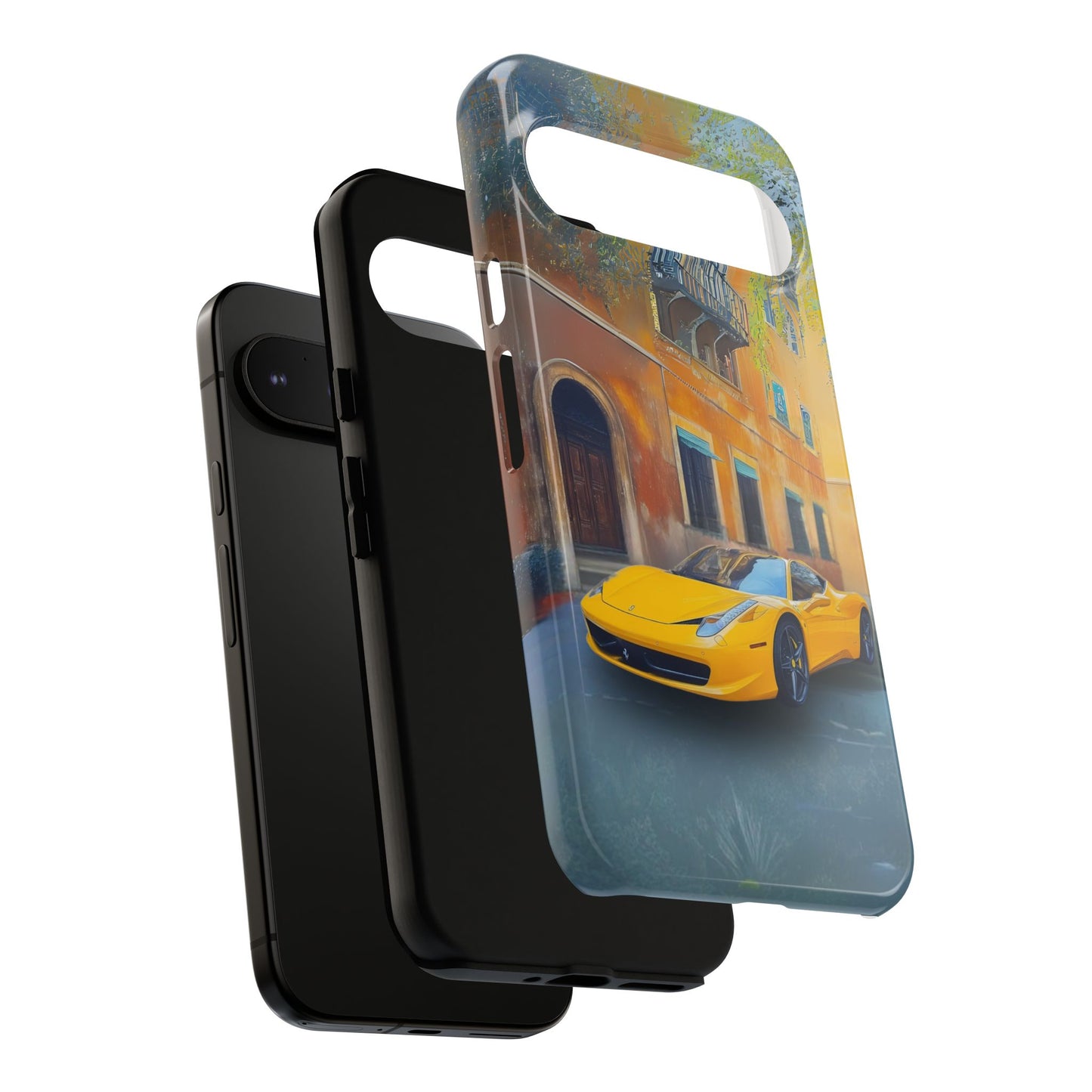 Ferrari Yellow Tough Phone Case - Stylish and Durable