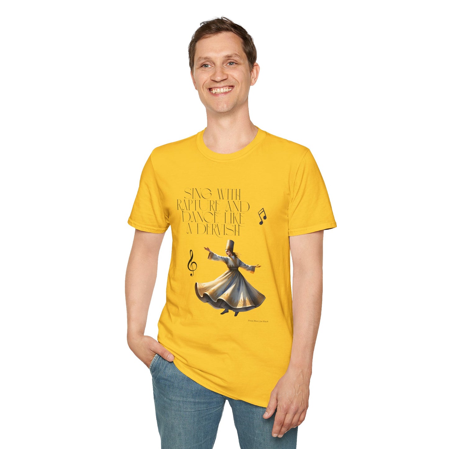 Inspirational Dance Unisex Softstyle T-Shirt - 'Sing with Rapture and Dance Like a Dervish'