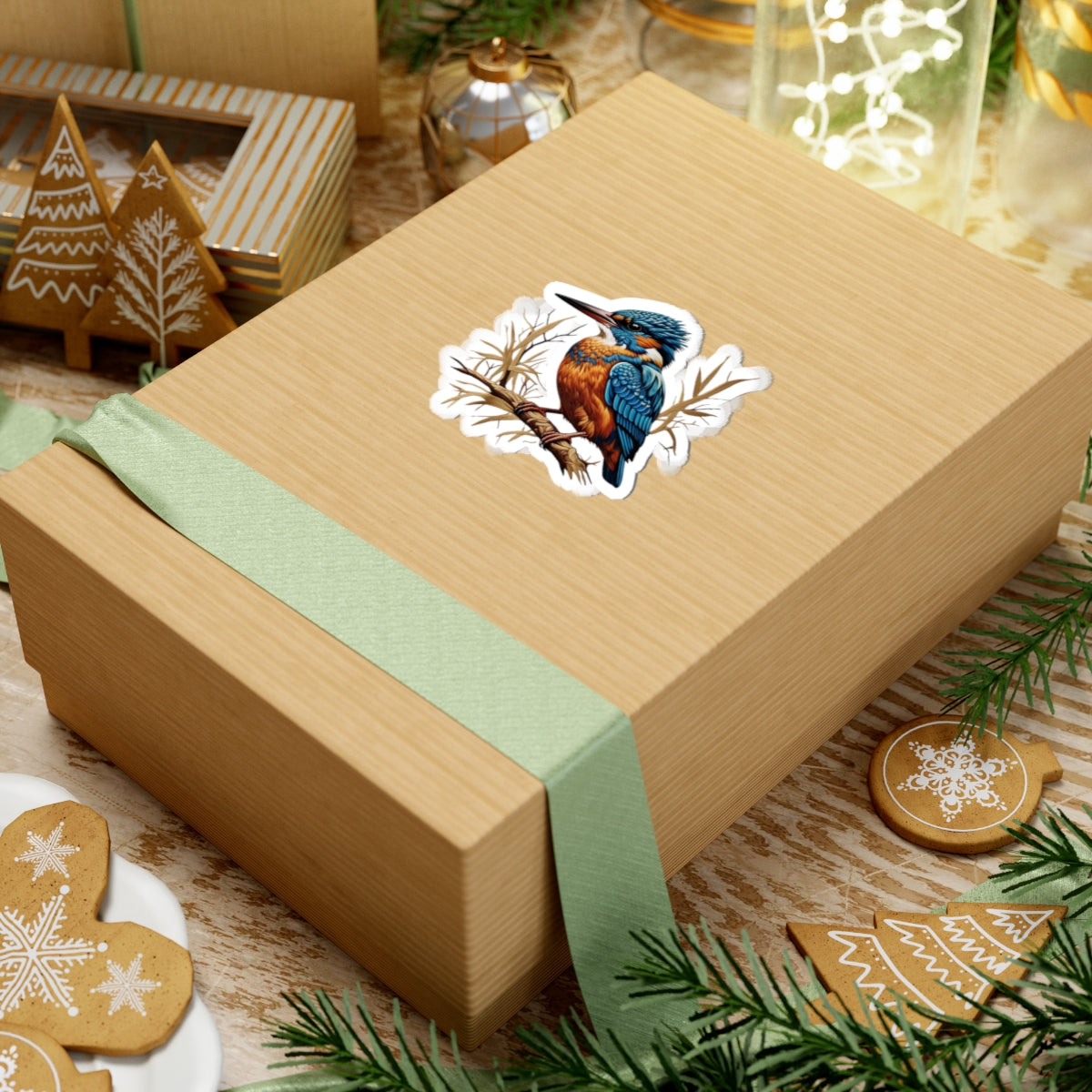 Vibrant Kingfisher Kiss-Cut Stickers - Perfect for Nature Lovers & Crafting