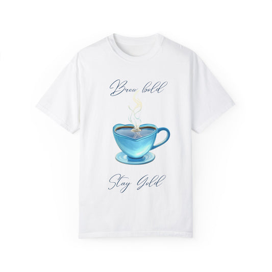Brew Bold Unisex Garment-Dyed T-Shirt - Coffee Lover's Design