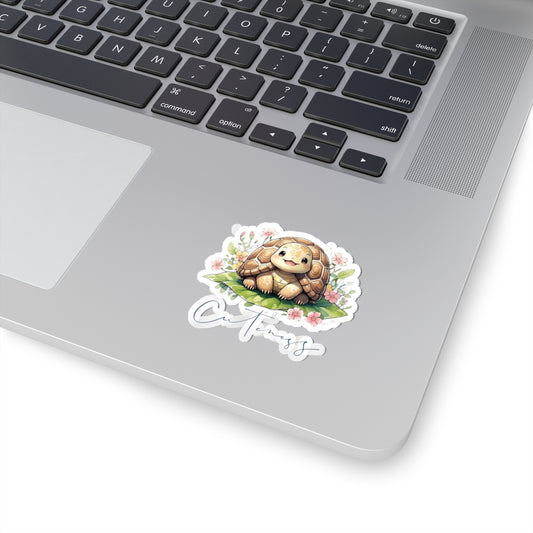 Cute Turtle Kiss-Cut Stickers - Perfect for Laptops and Scrapbooking