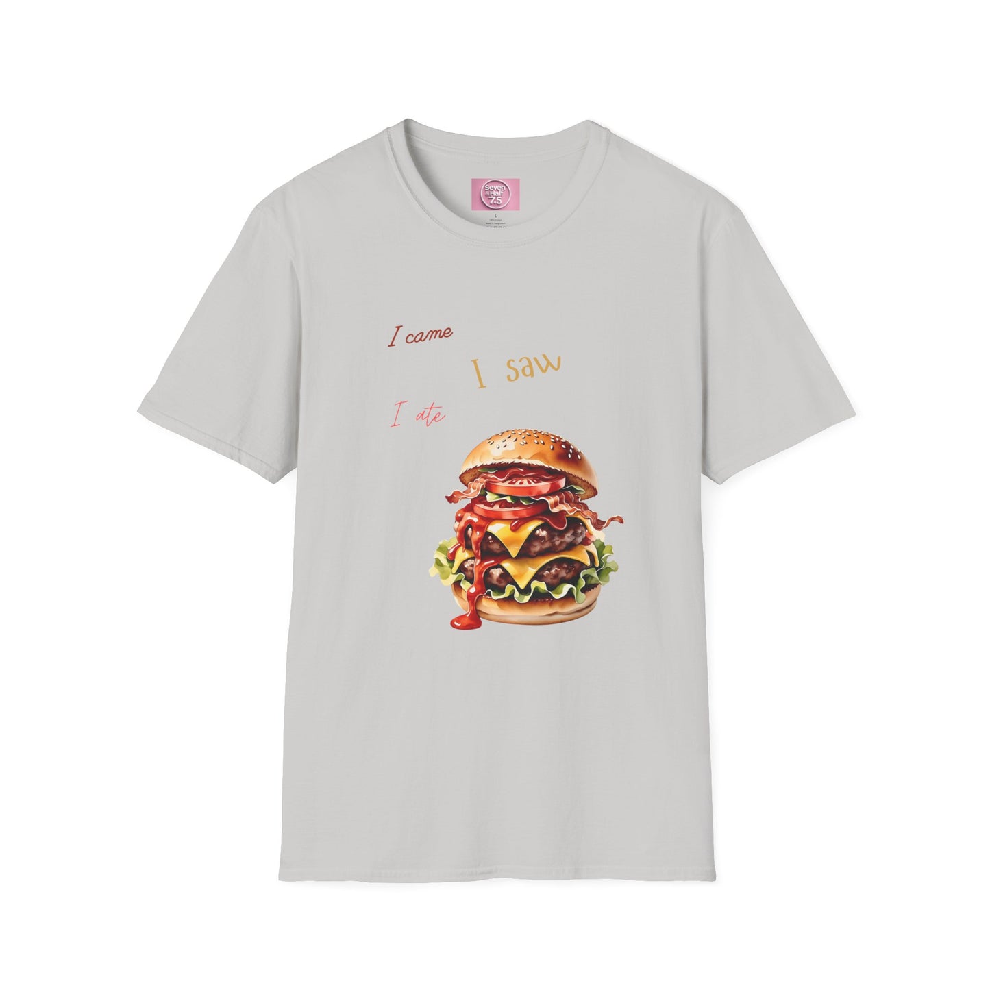 I Came, I Ate Burger Graphic Unisex Softstyle T-Shirt