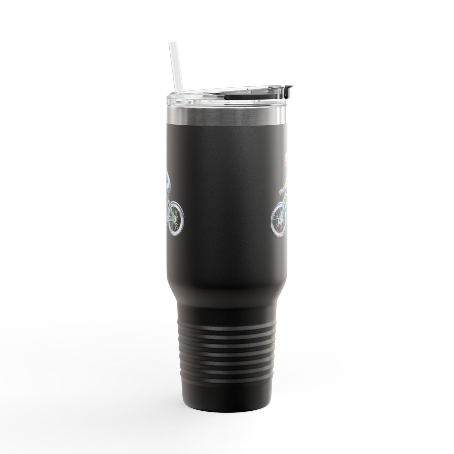 Cycling Enthusiast Insulated Travel Mug | 40oz with Bicycle Design | Perfect for Outdoor Adventures