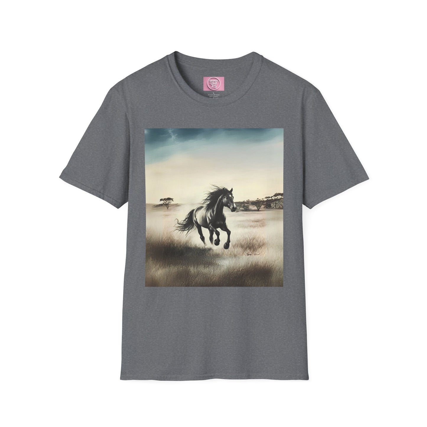 Majestic Horse Unisex Softstyle T-Shirt - Nature Inspired Graphic Tee