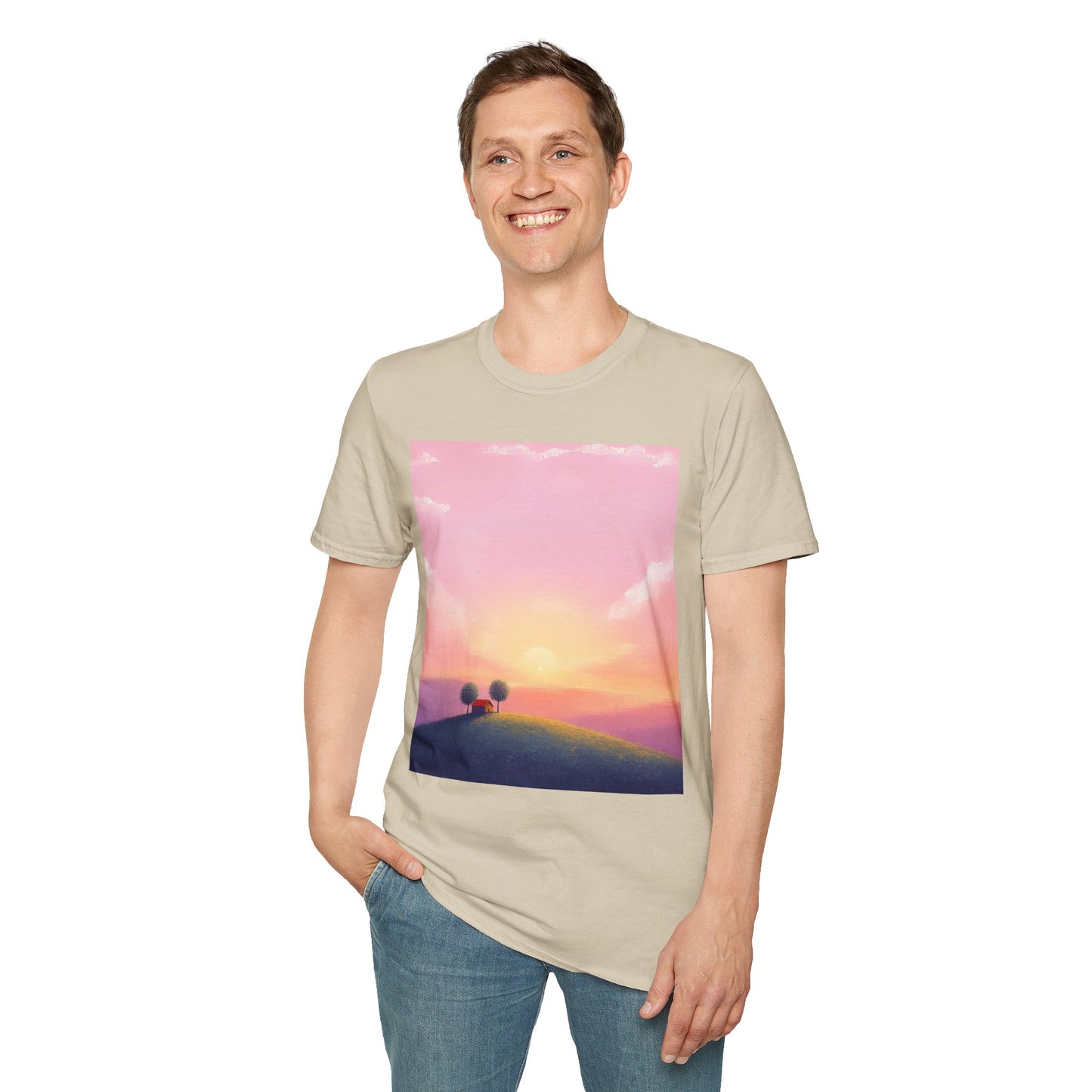 Serene Sunset Unisex Softstyle T-Shirt - Perfect for Nature Lovers