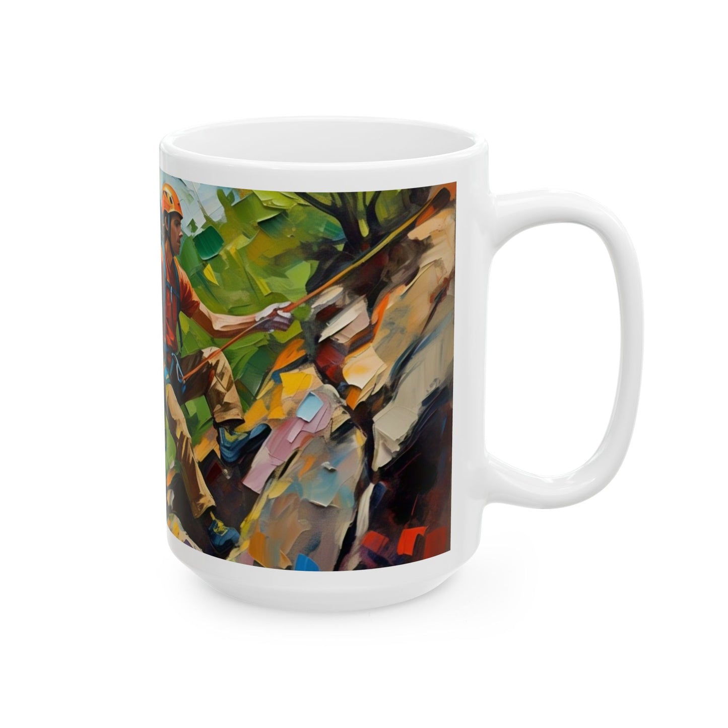 Adventure Climber Ceramic Mug (11oz, 15oz) - Perfect for Outdoor Enthusiasts