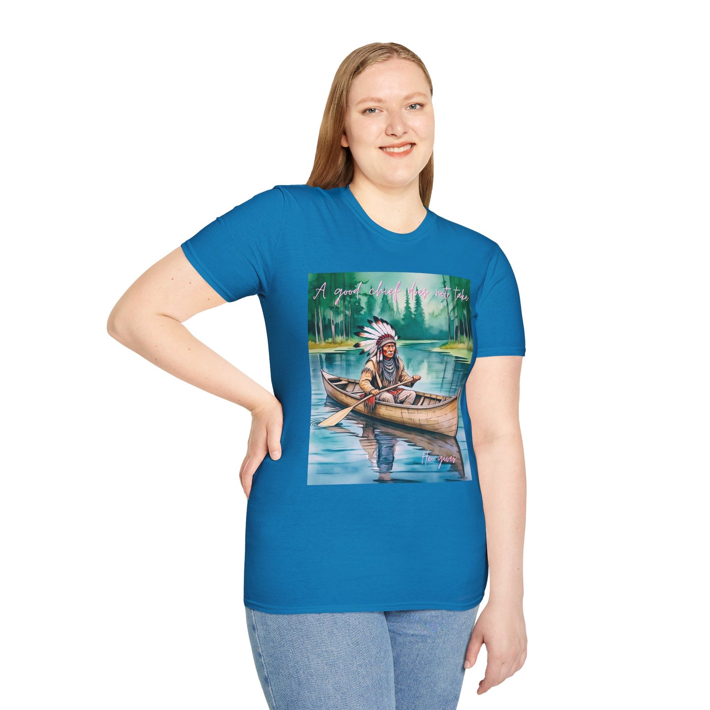 Adventure-Inspired Unisex Softstyle T-Shirt - Canoe Design