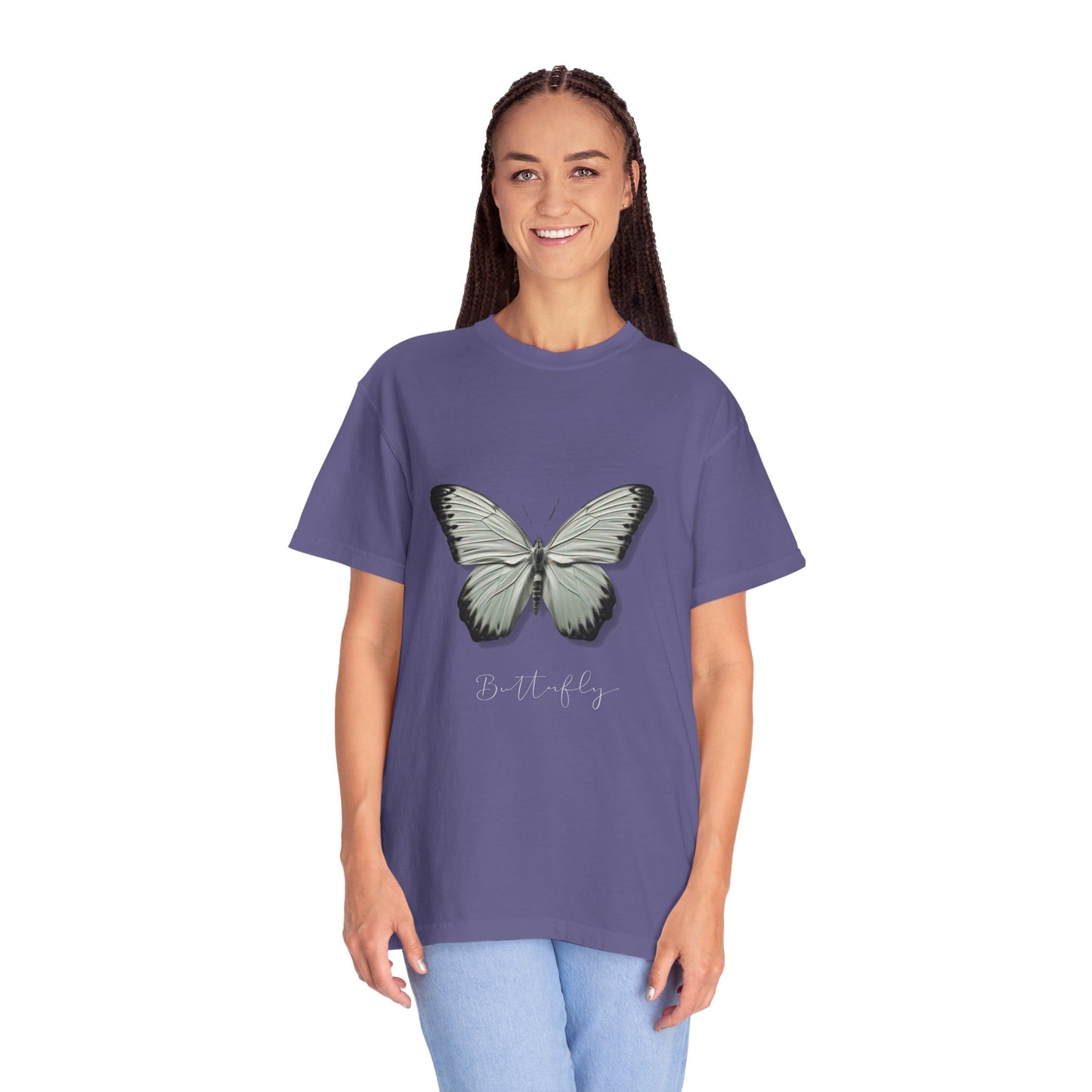 Butterfly Unisex Garment-Dyed T-Shirt – Nature-Inspired Casual Wear