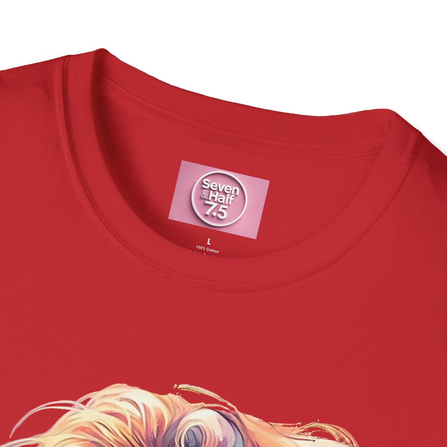 Artistic Women's Portrait T-Shirt - Women's Softstyle Tee for Creative Souls