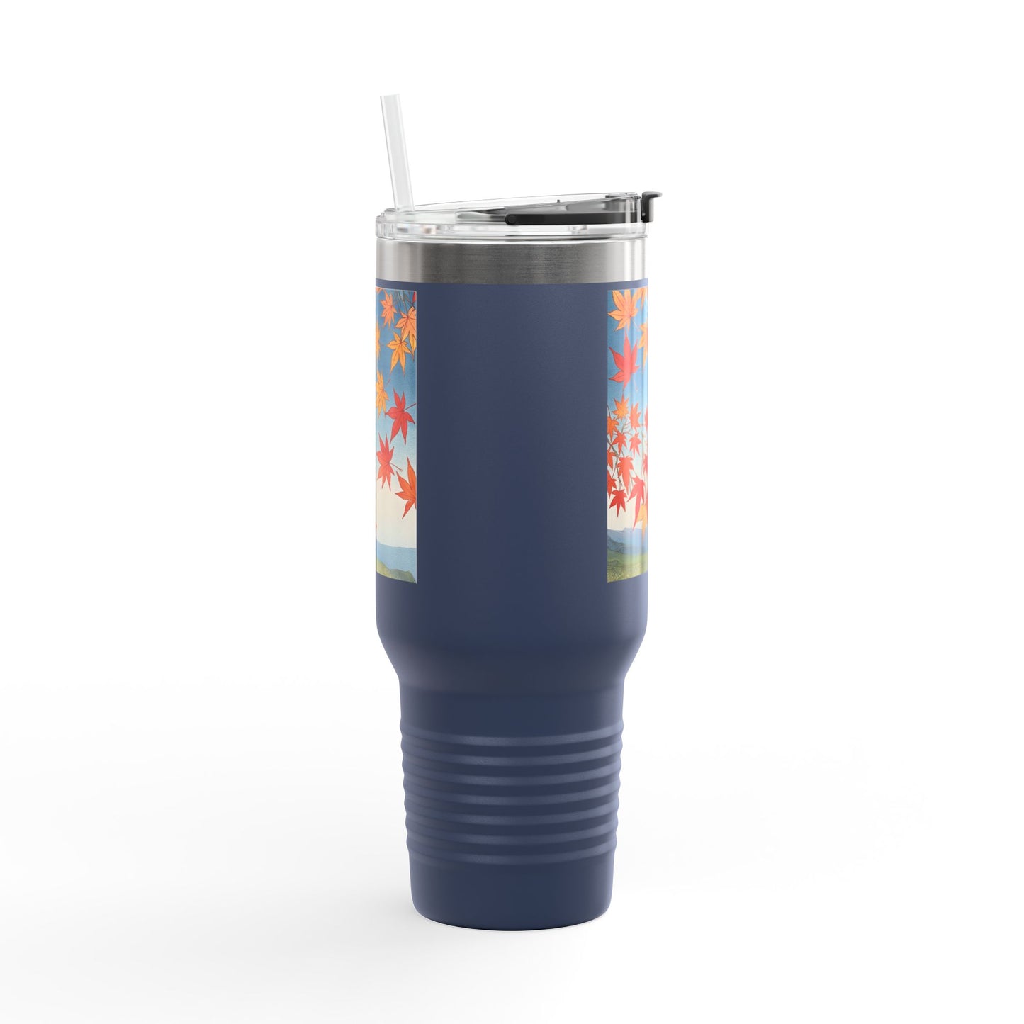 Autumn Leaves Insulated Travel Mug - 40oz Travel Cup with Straw