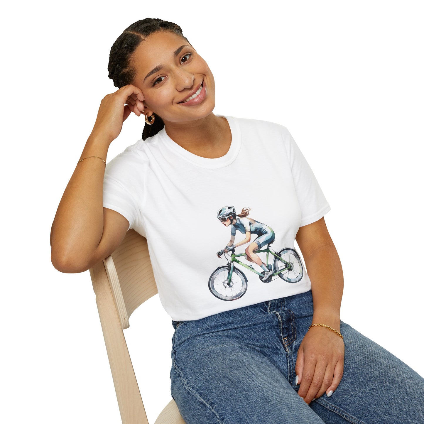 Cycling Enthusiast Softstyle T-Shirt – Sporty Graphic Tee for Bikers